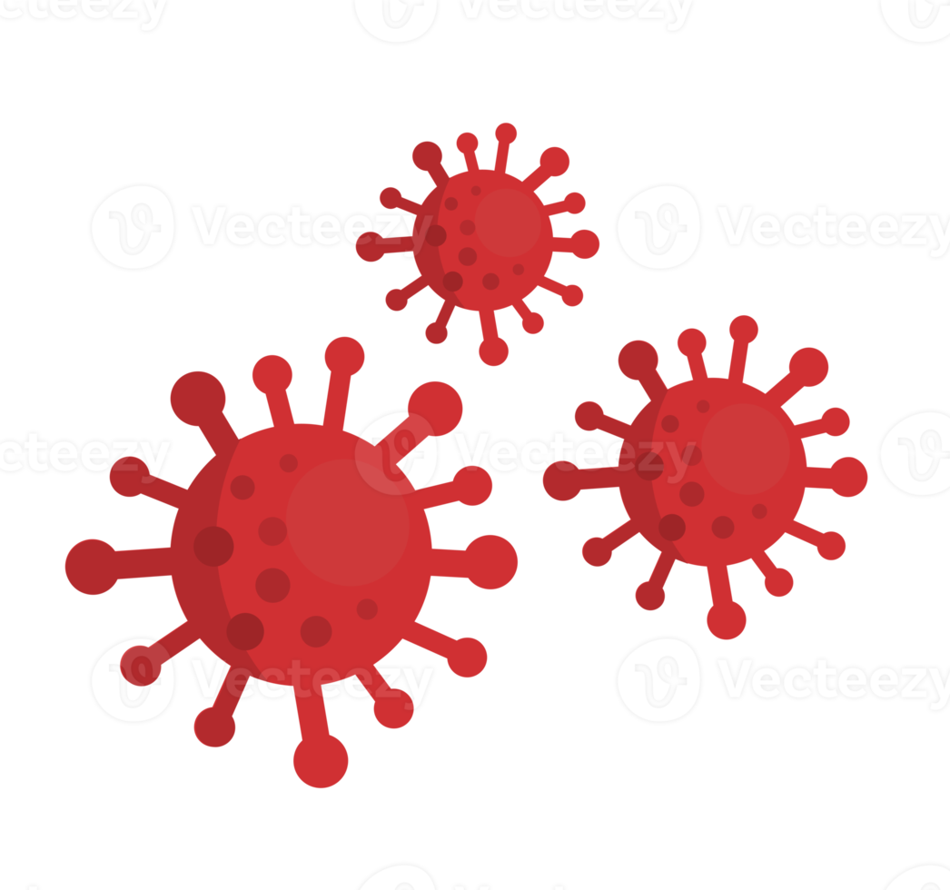 icono de virus rojo png