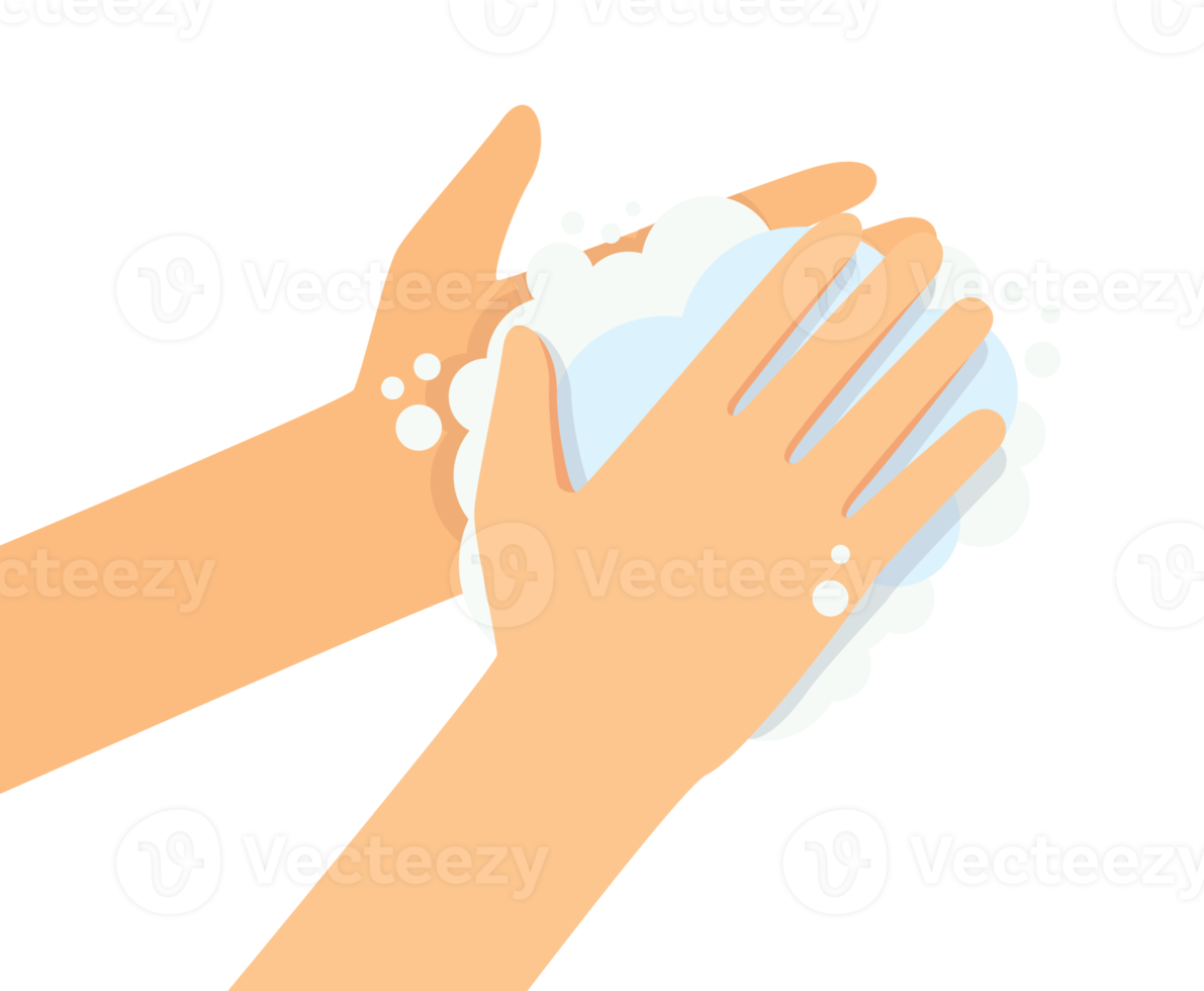 Washing hand with soap png