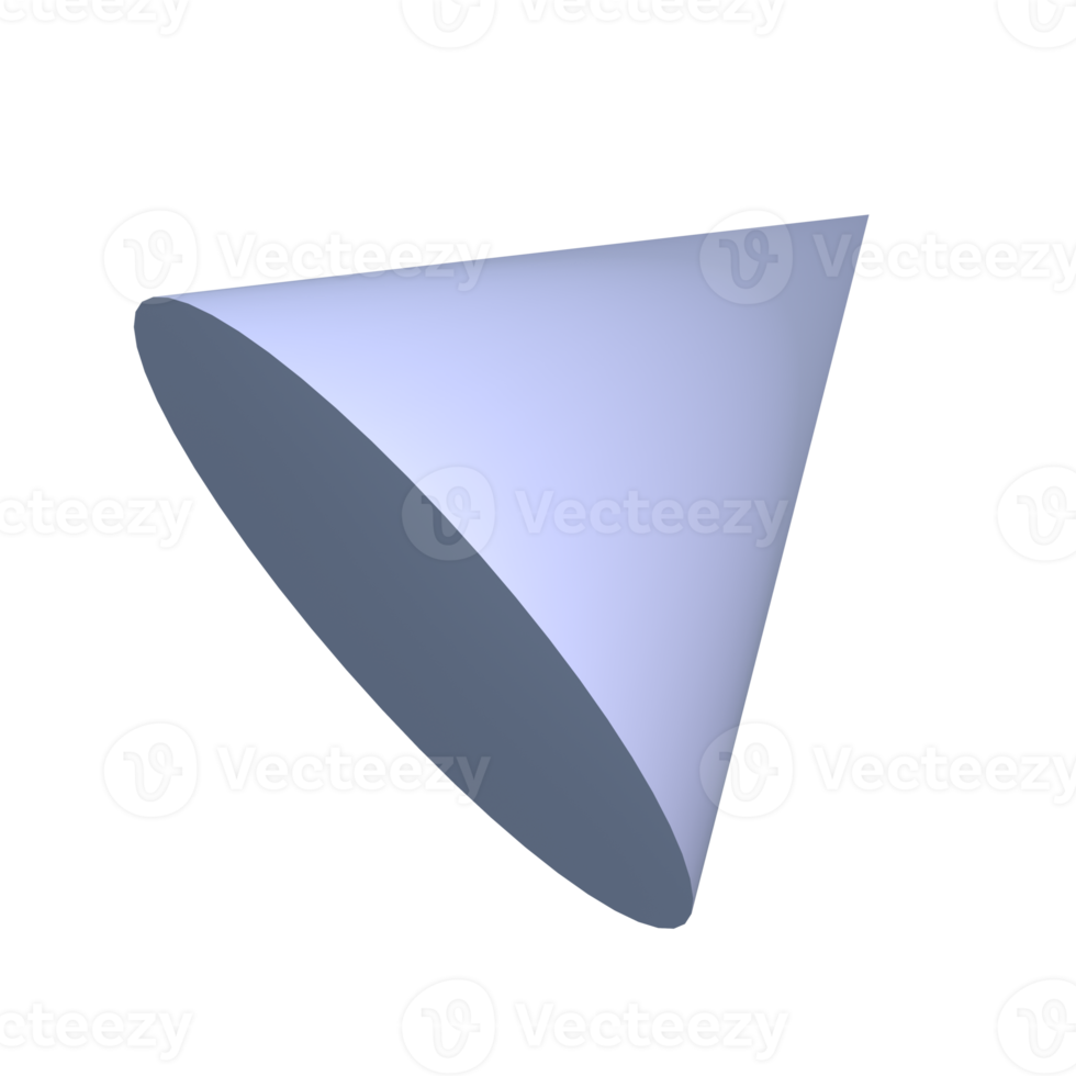 cone geométrico 3d ícone png