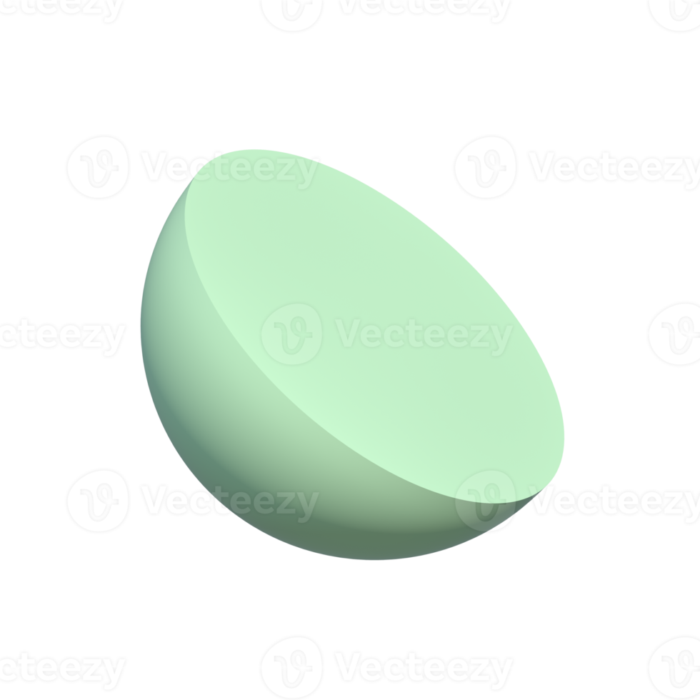 Hemisphäre geometrisches 3D-Symbol png