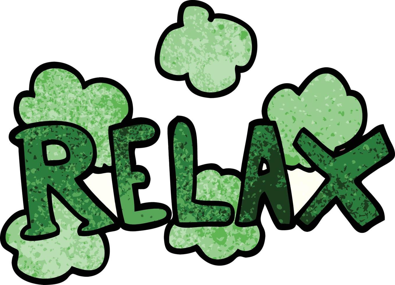 cartoon doodle relax symbol vector