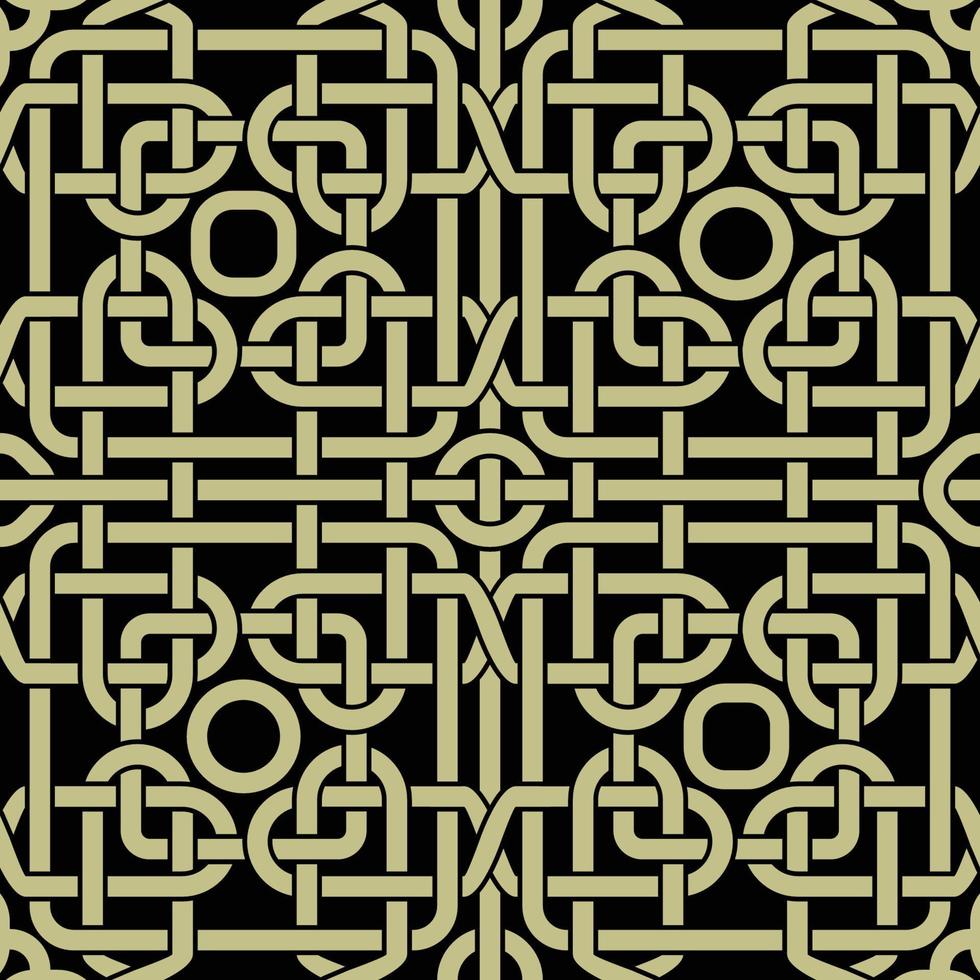 Celtic Knots Inspired Seamless Pattern vector