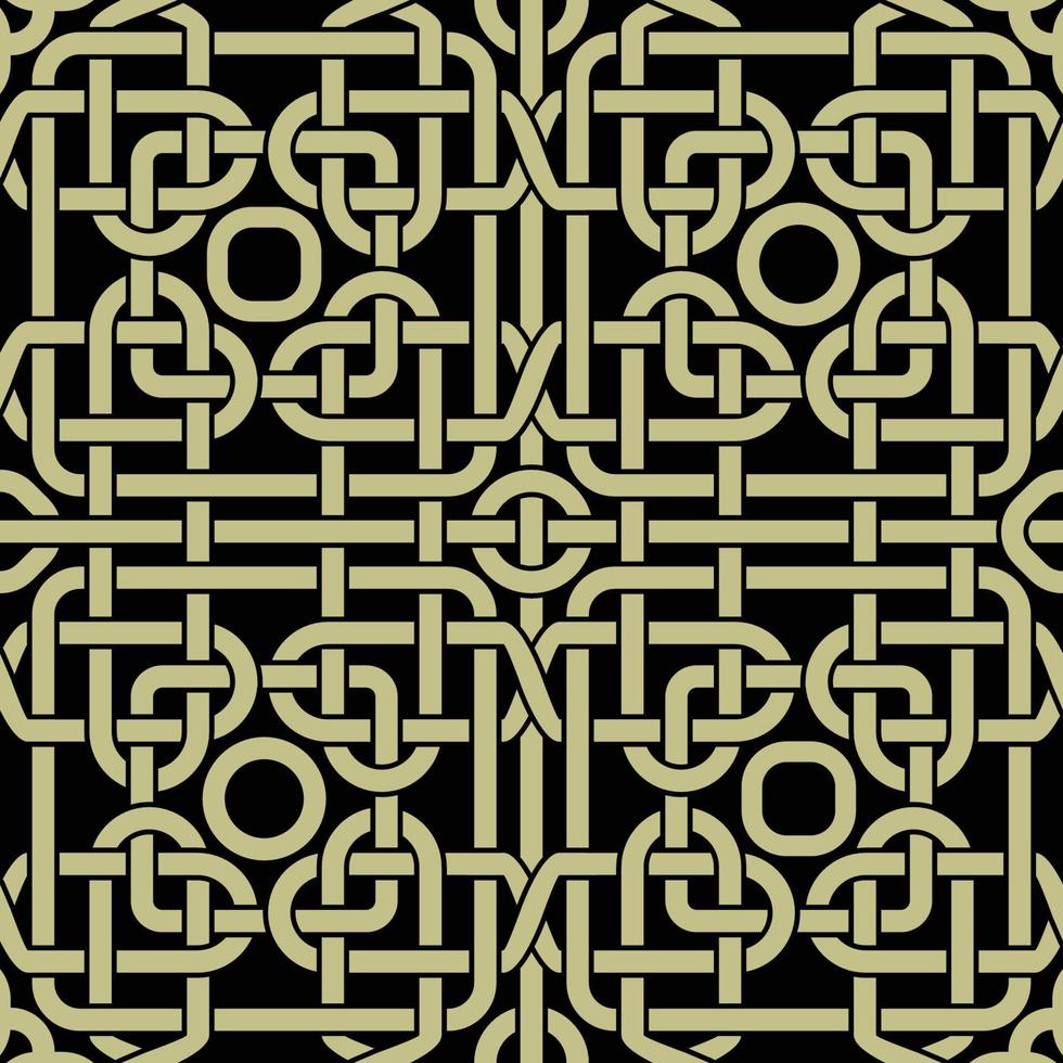 Celtic Knots Inspired Seamless Pattern vector