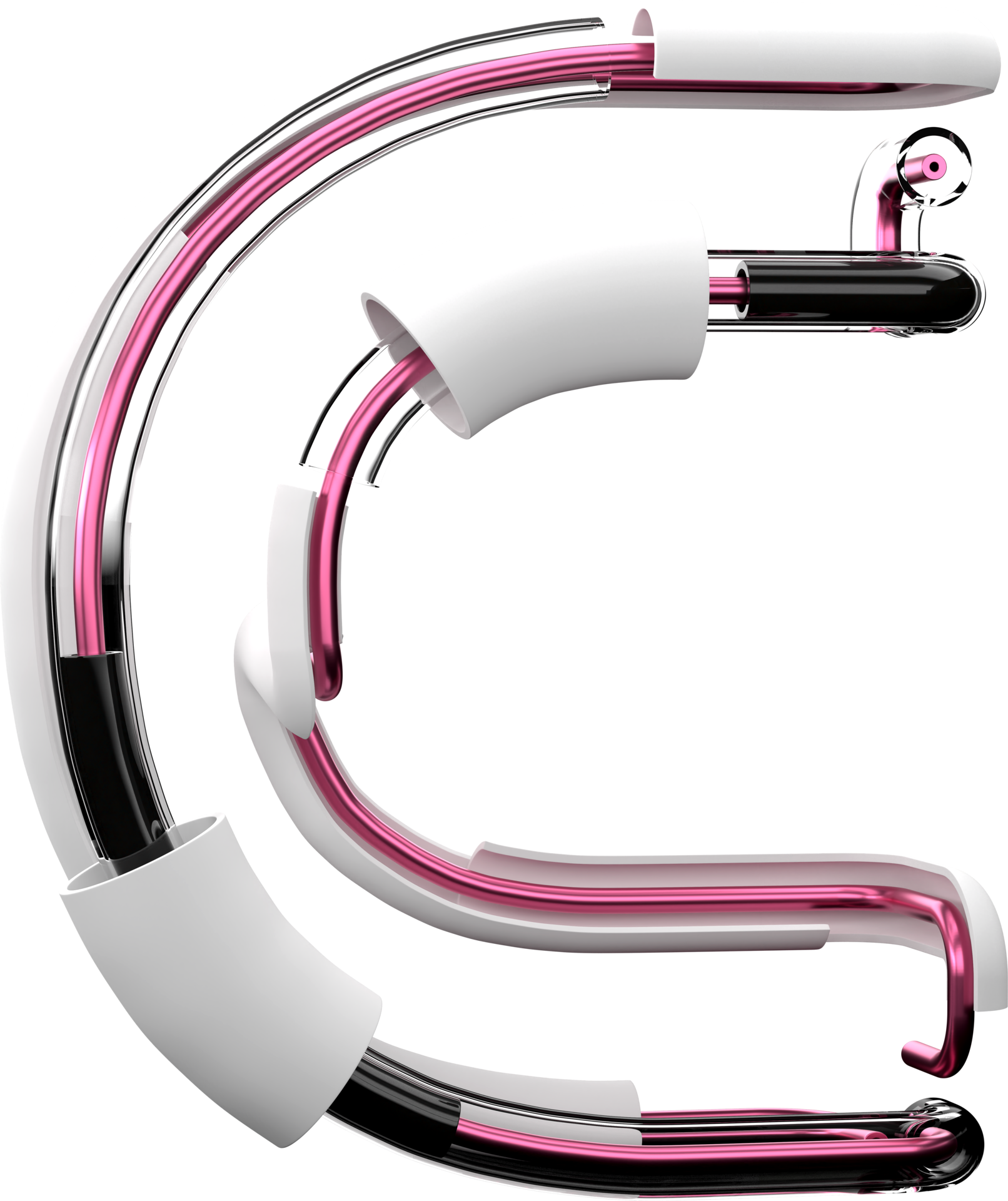 Metal Tube Shape Consists Of Steel And Glass Abstract Plastic Tube 
