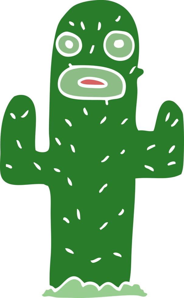 cartoon doodle cactus vector