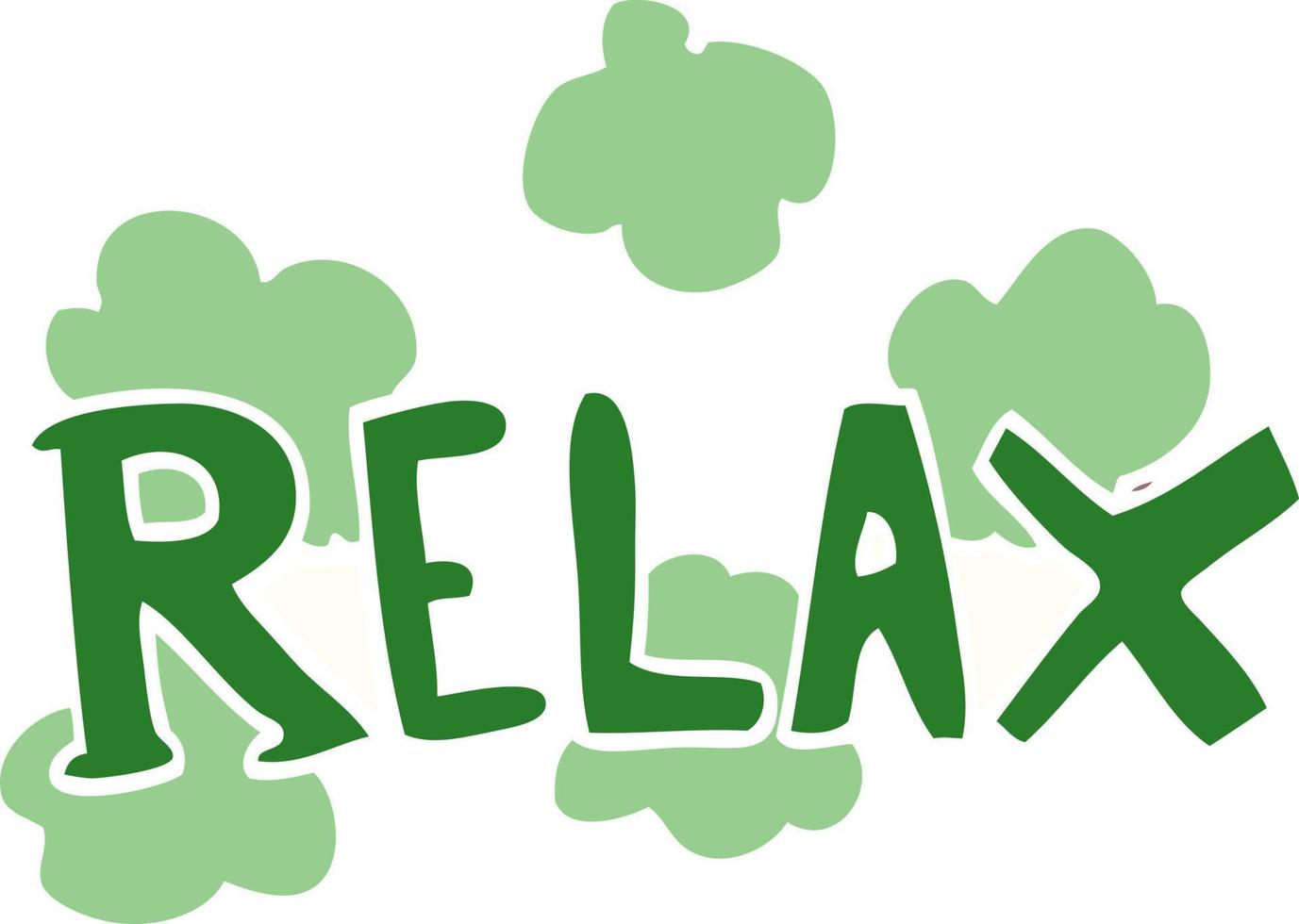 cartoon doodle relax symbol vector