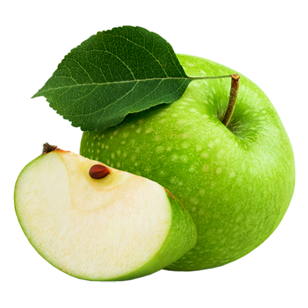 Free maçã verde, suco concentrado de sabor de torta de maçã, fatia de