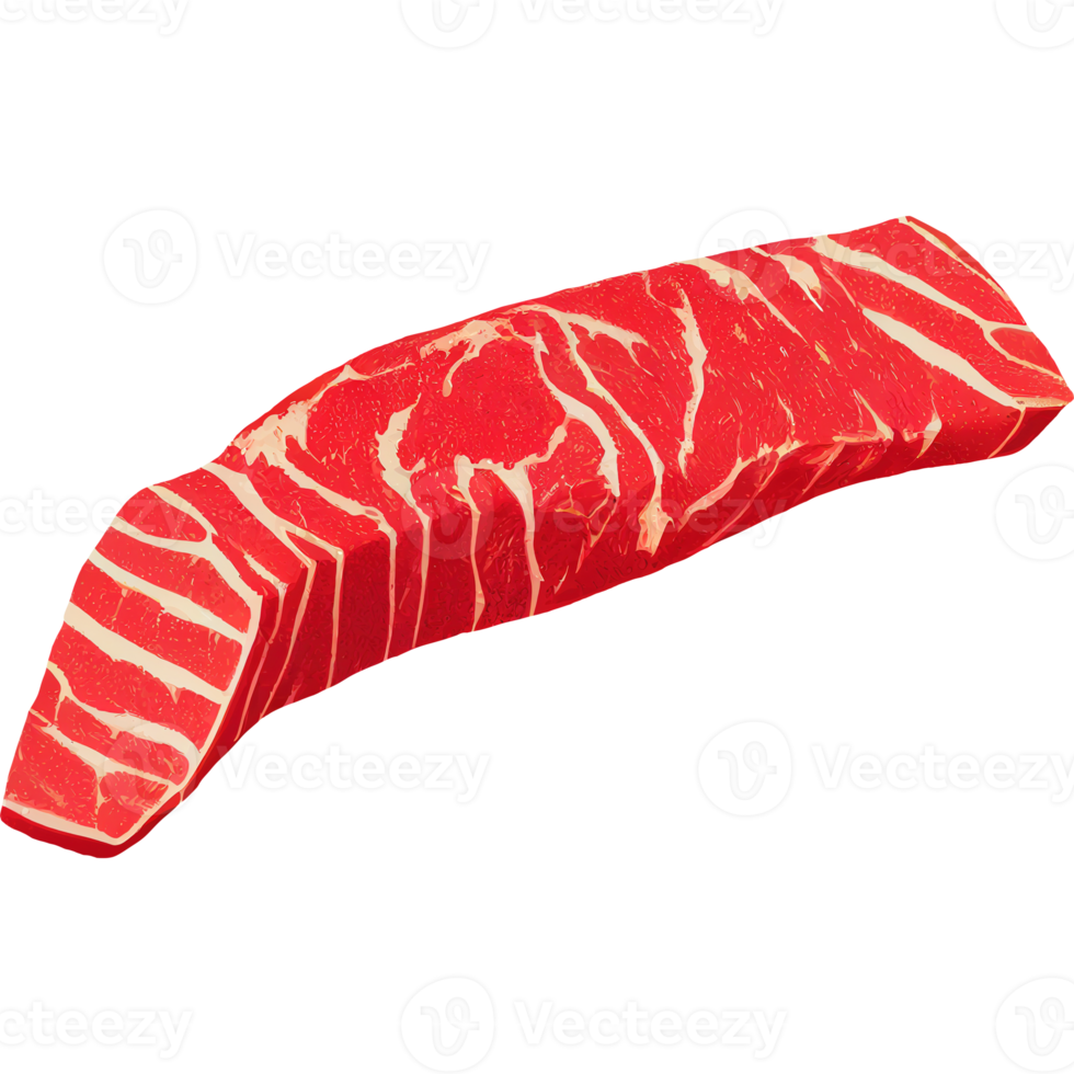 Raw piece of meat steak png