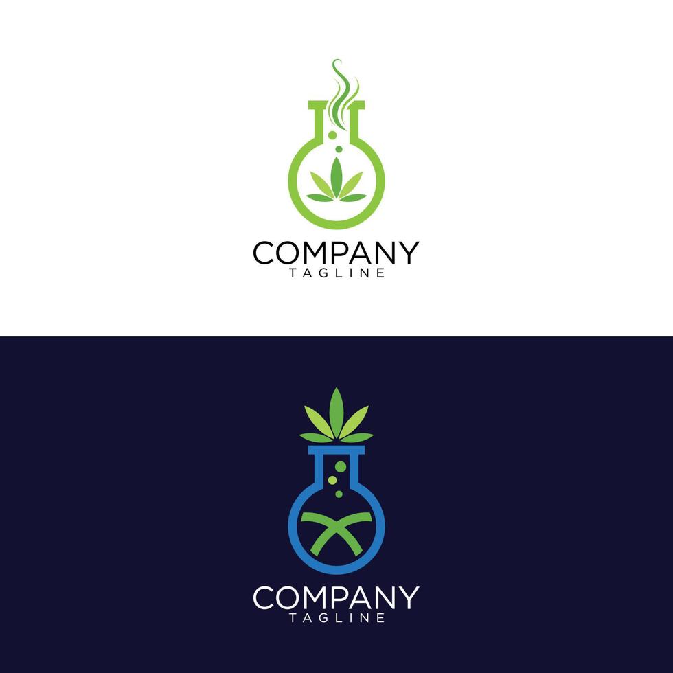 diseño de logotipo único de laboratorio y plantillas vectoriales premium vector