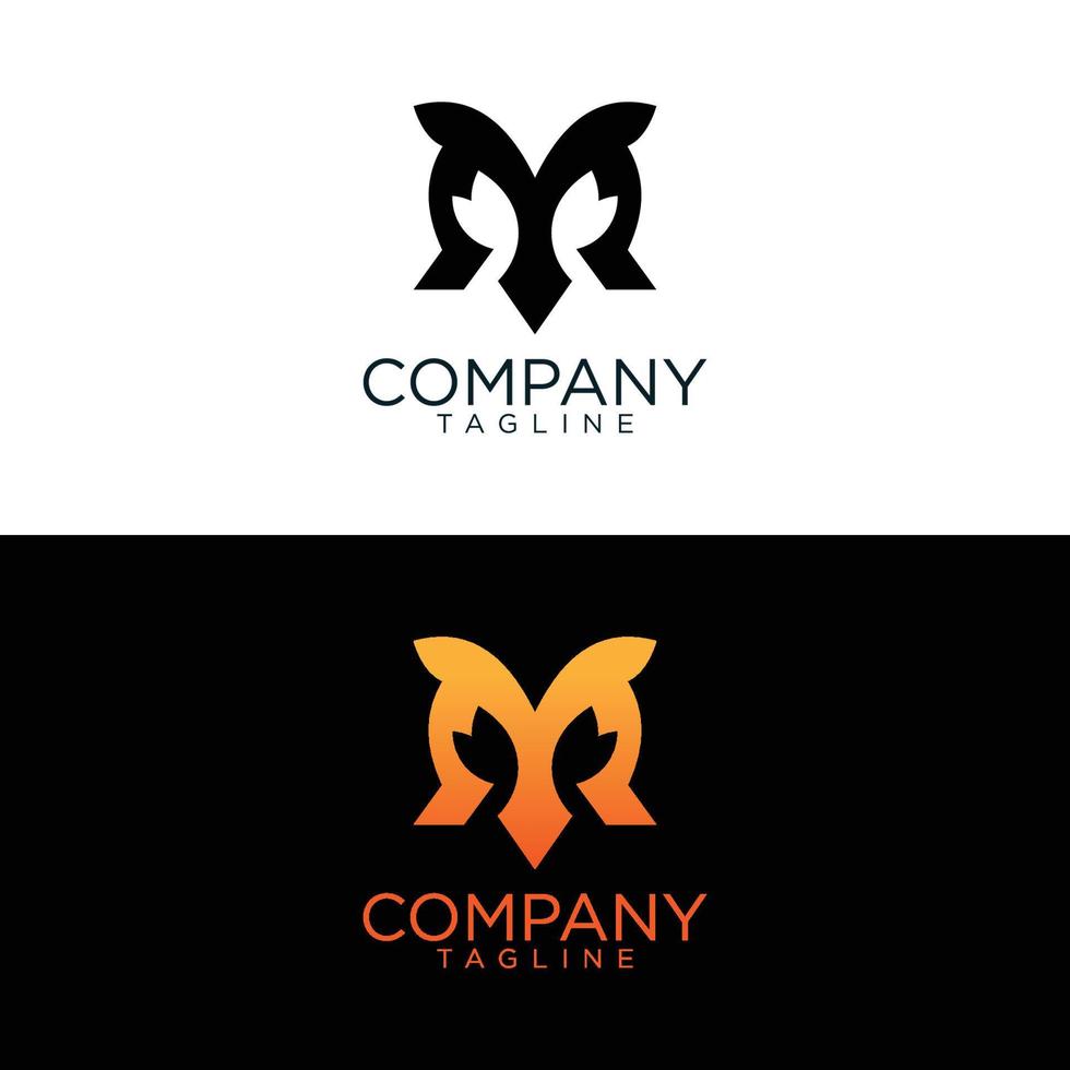 m logo design and premium vector templates