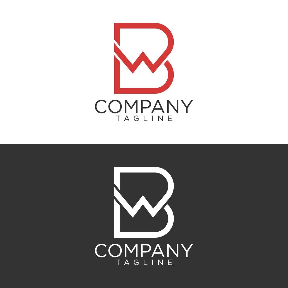 diseño de logotipo bw y plantillas vectoriales premium vector