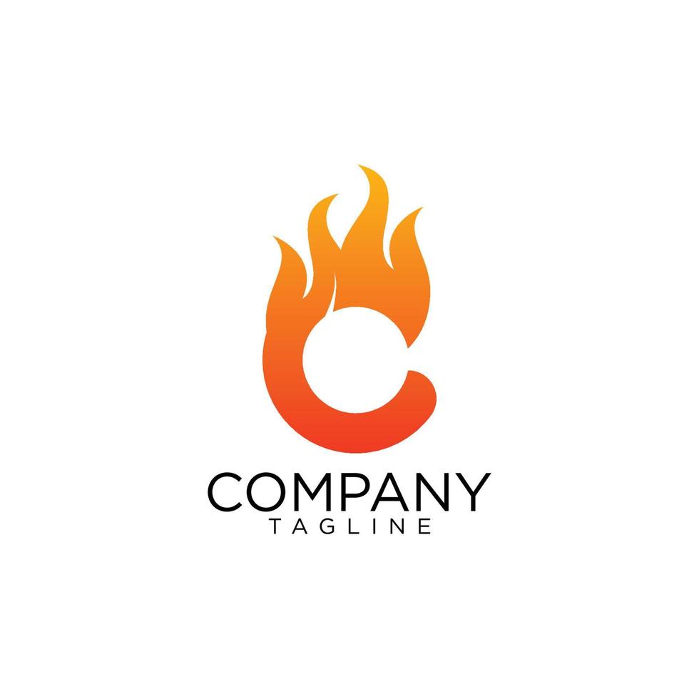 c fire logo design and premium vector templates
