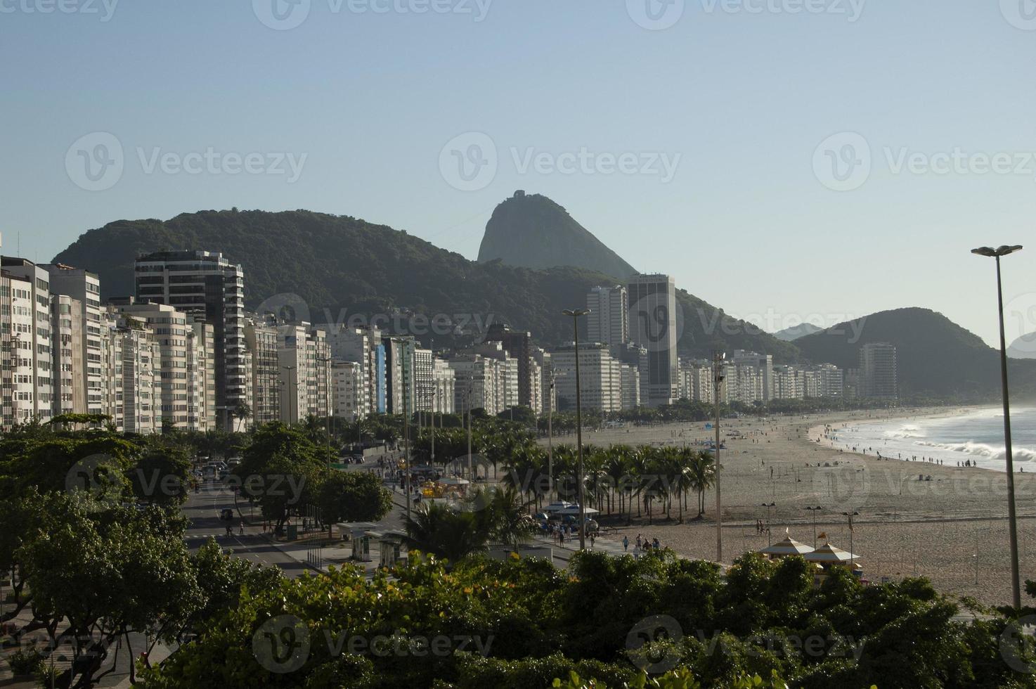 Copacabana waterfront view in Rio de Janeiro during the day photo