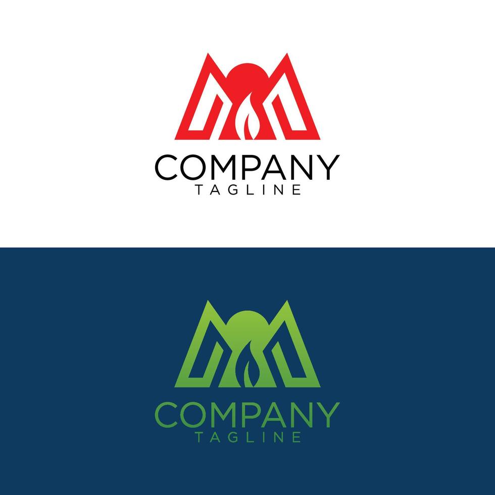 m logo design and premium vector templates