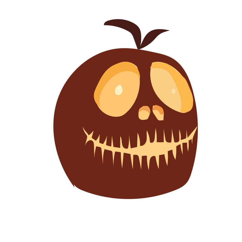 calabaza de halloween con una ilustración de calabaza vector