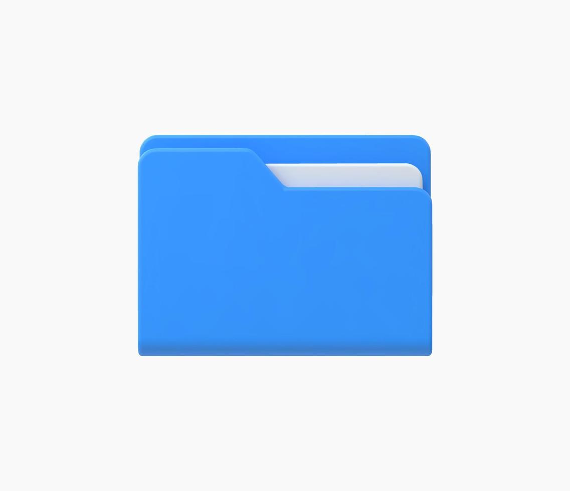 3d Realistic data folder icon vector illustration.