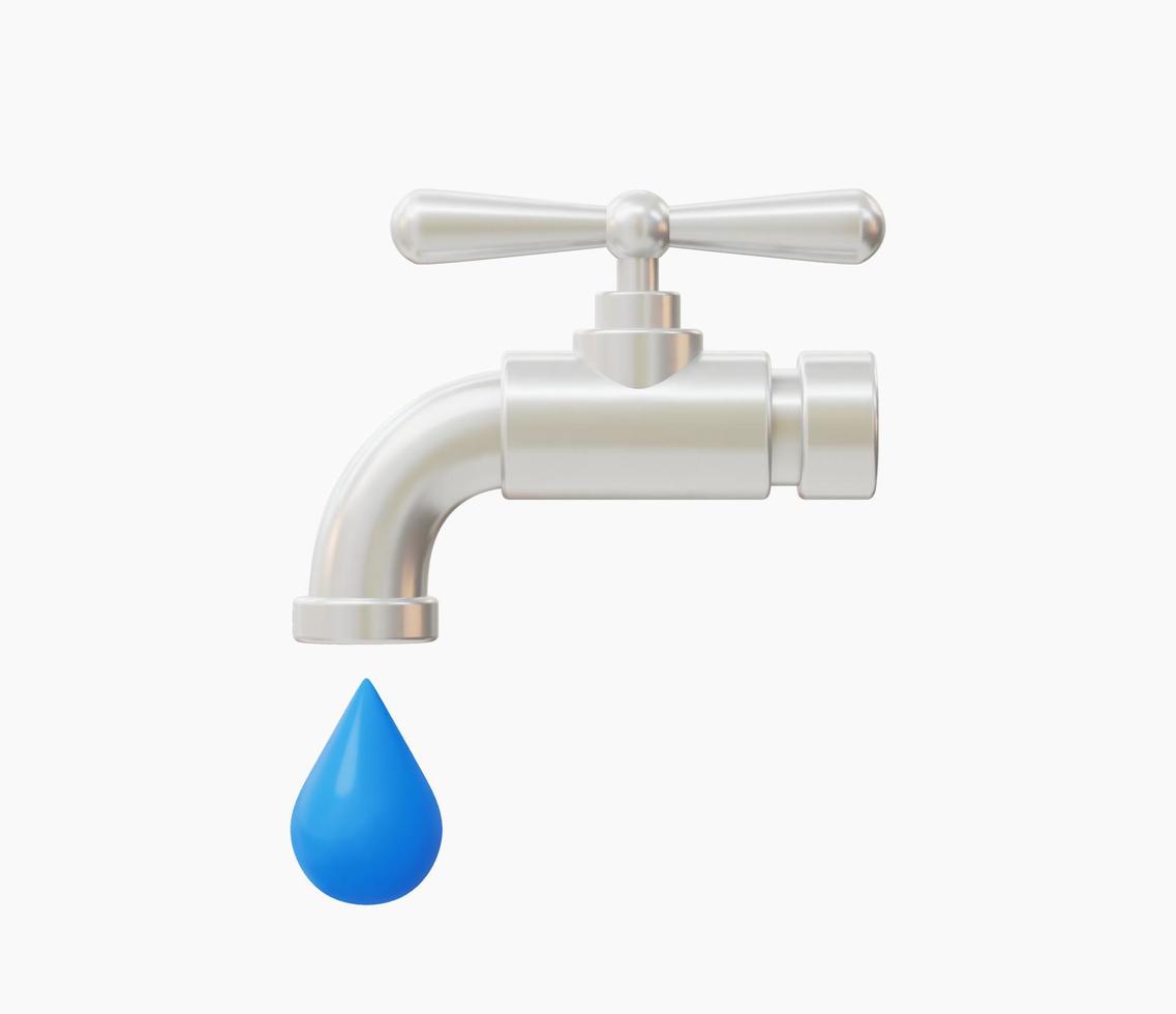 Ilustración de vector de ahorro de agua realista en 3d.