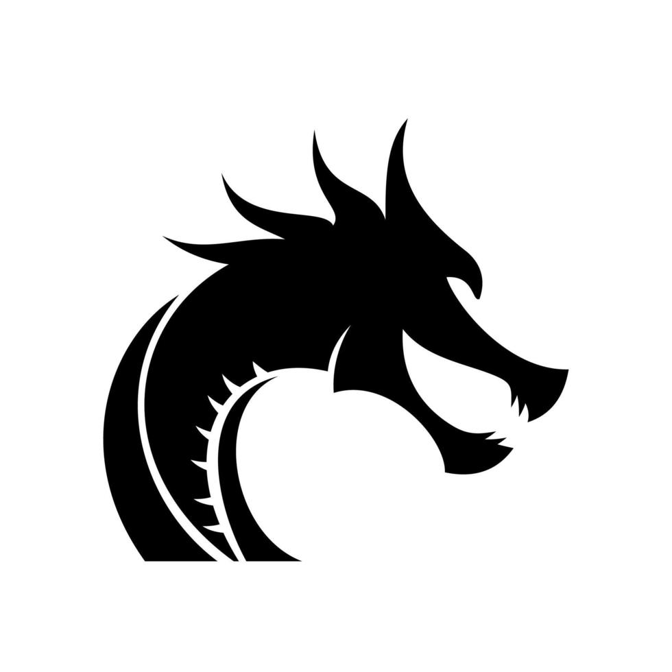 logo de cabeza de dragon vector