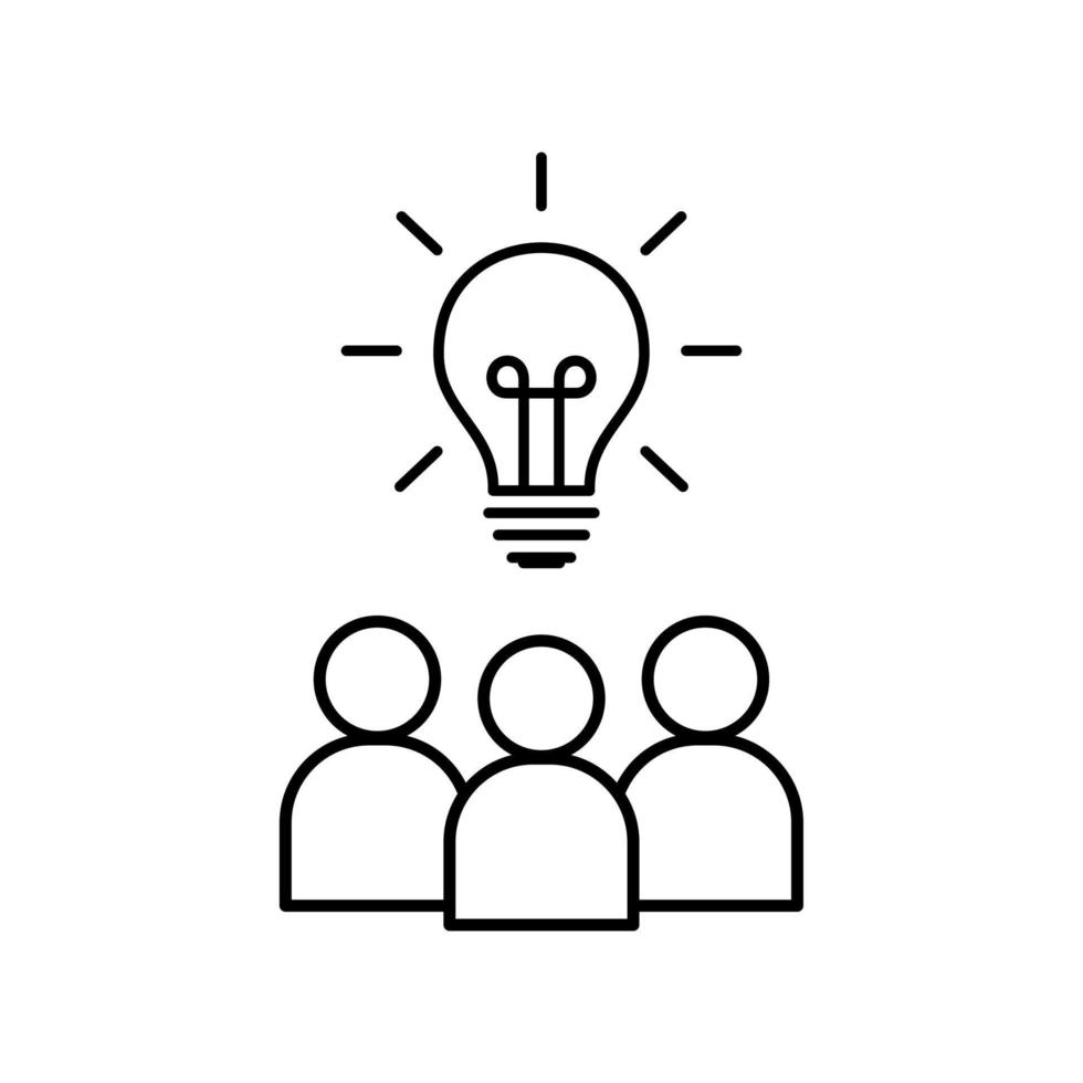 Collaboration idea icon vector