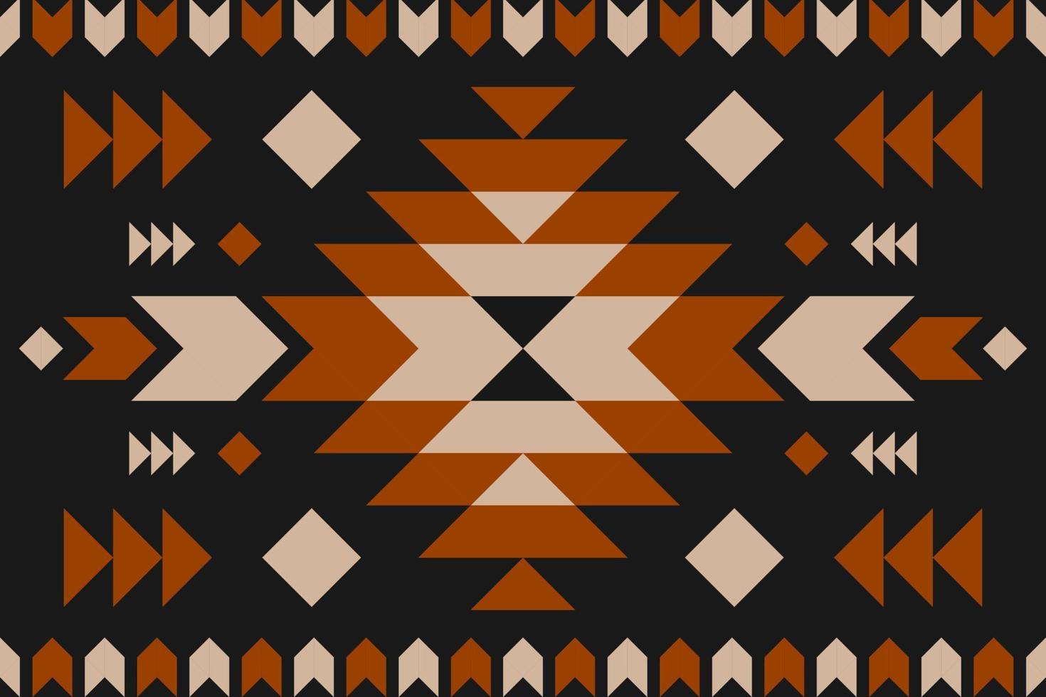 Carpet tribal pattern art. Geometric ethnic seamless pattern traditional. American, Mexican style. vector