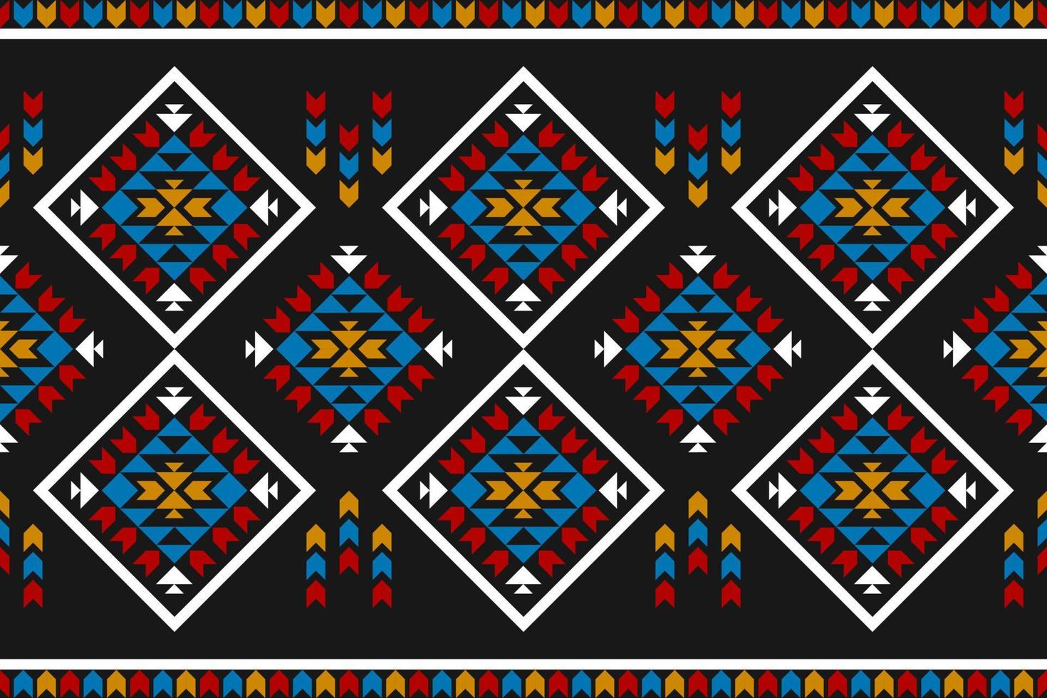 Carpet tribal pattern art. Geometric ethnic seamless pattern traditional. American, Mexican style. vector