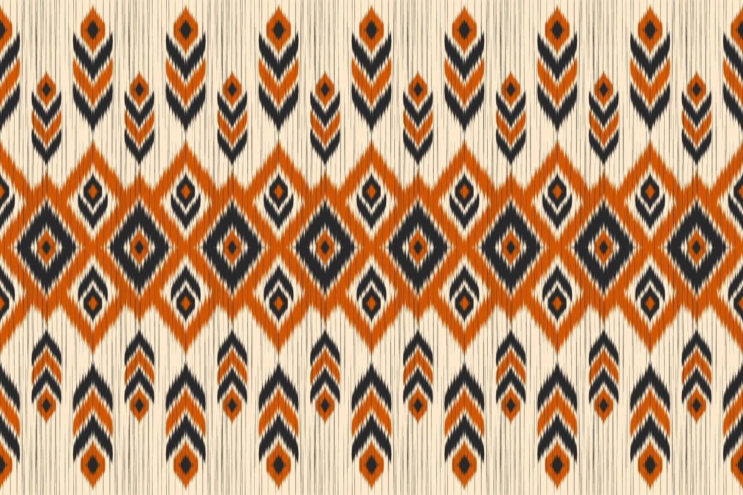 Carpet ethnic ikat art. Seamless pattern in tribal. vector
