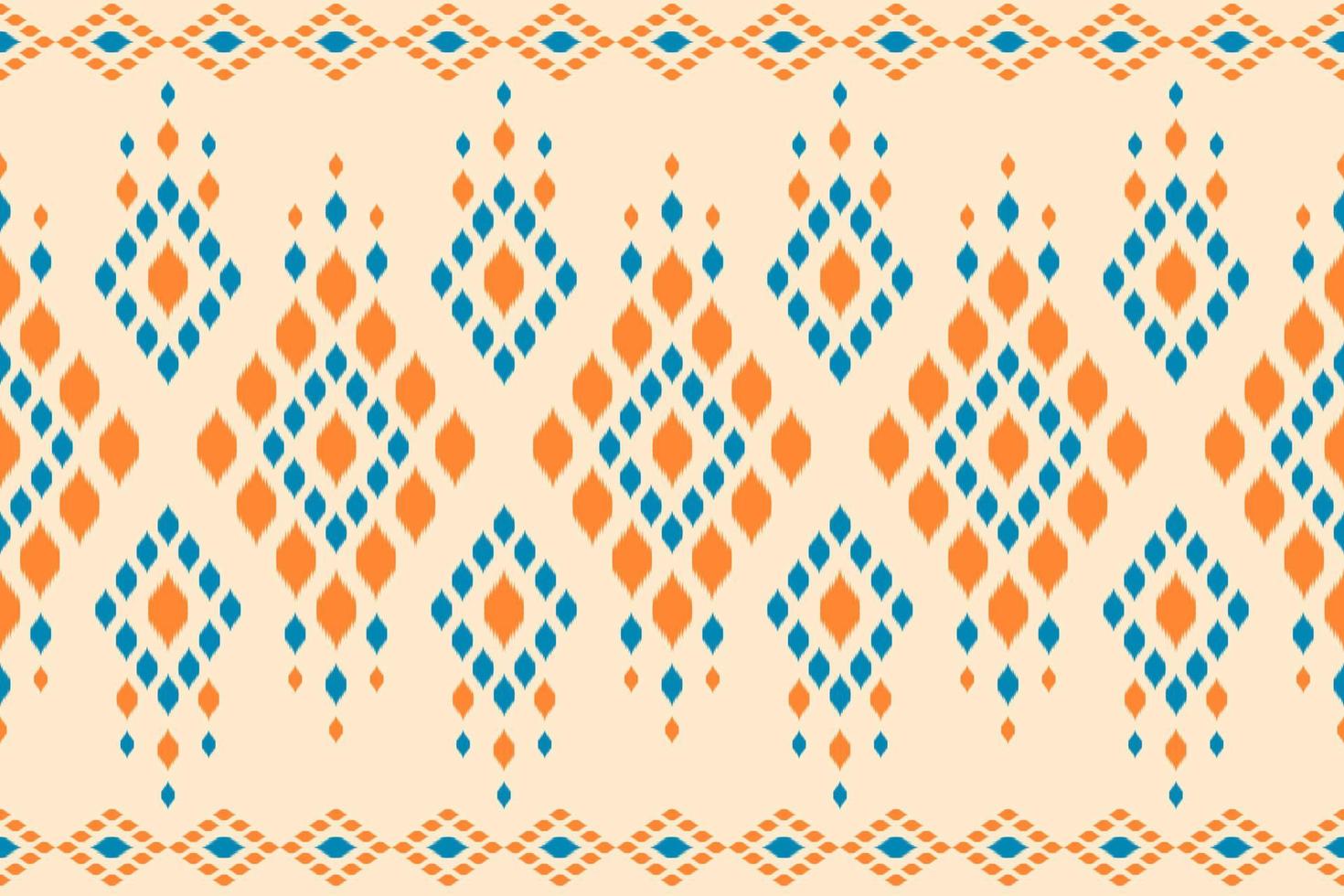 Carpet ikat pattern art. Geometric ethnic seamless pattern traditional. vector