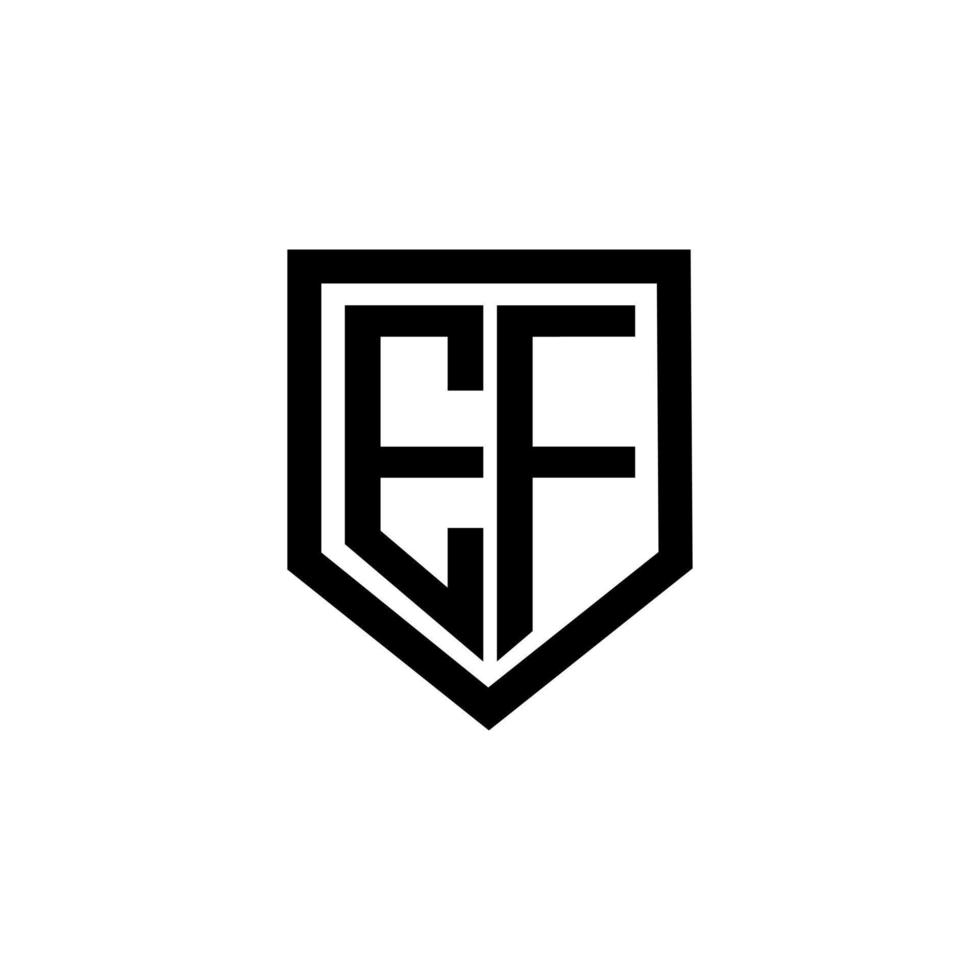 EF letter logo design with white background in illustrator. Vector logo, calligraphy designs for logo, Poster, Invitation, etc.