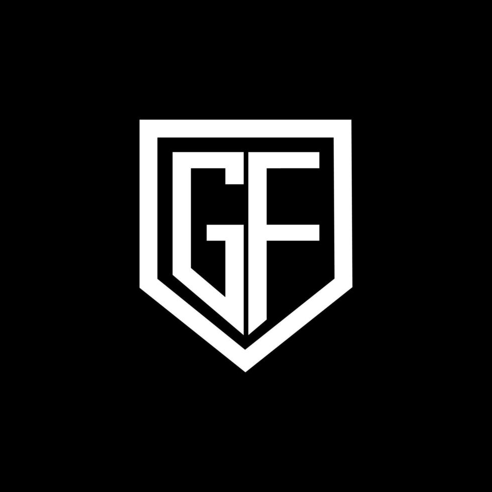 diseño de logotipo de letra gf con fondo negro en illustrator. logotipo vectorial, diseños de caligrafía para logotipo, afiche, invitación, etc. vector