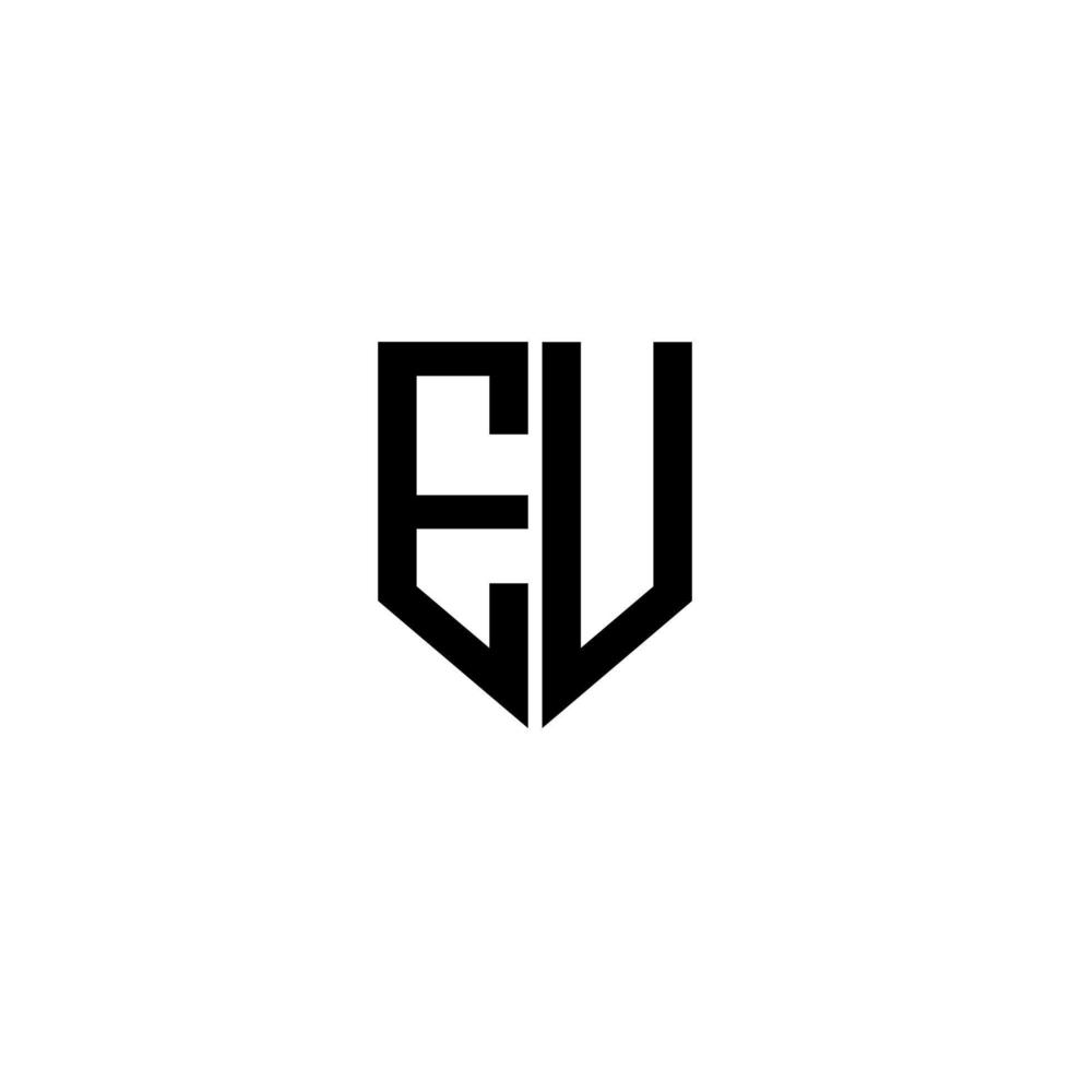 EU letter logo design with white background in illustrator. Vector logo, calligraphy designs for logo, Poster, Invitation, etc.