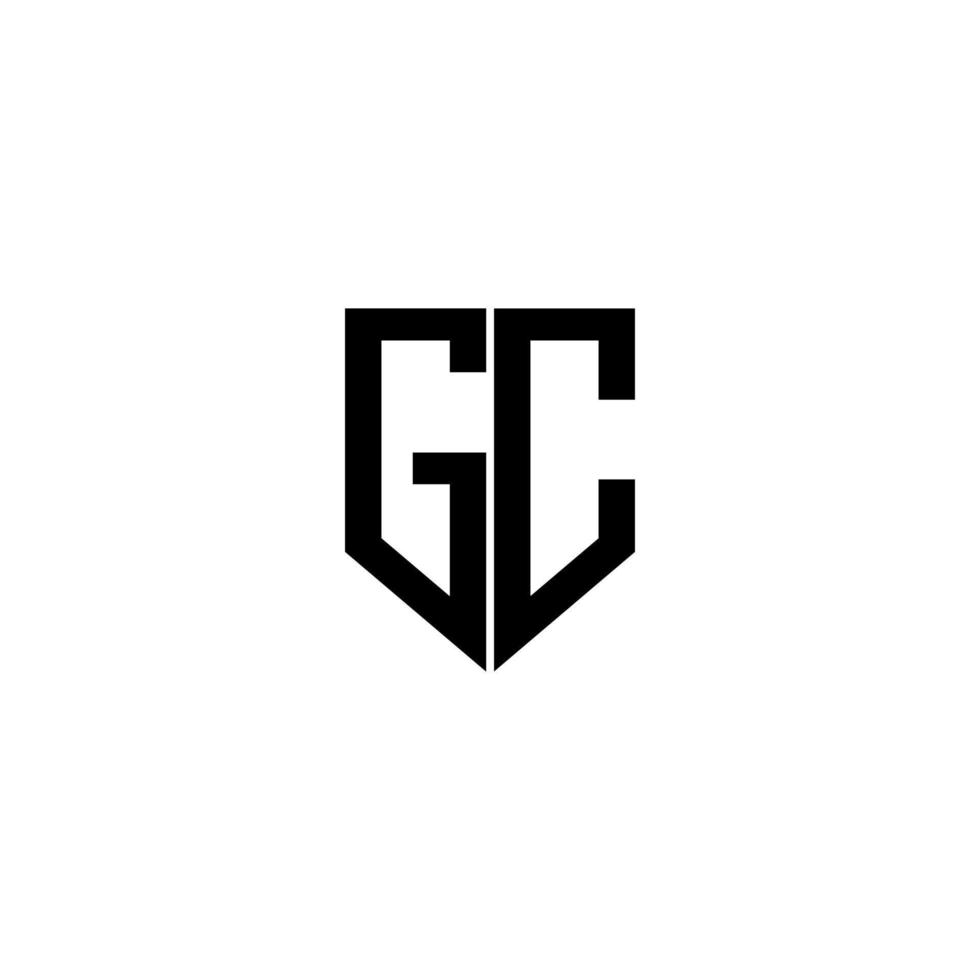 GC letter logo design with white background in illustrator. Vector logo, calligraphy designs for logo, Poster, Invitation, etc.