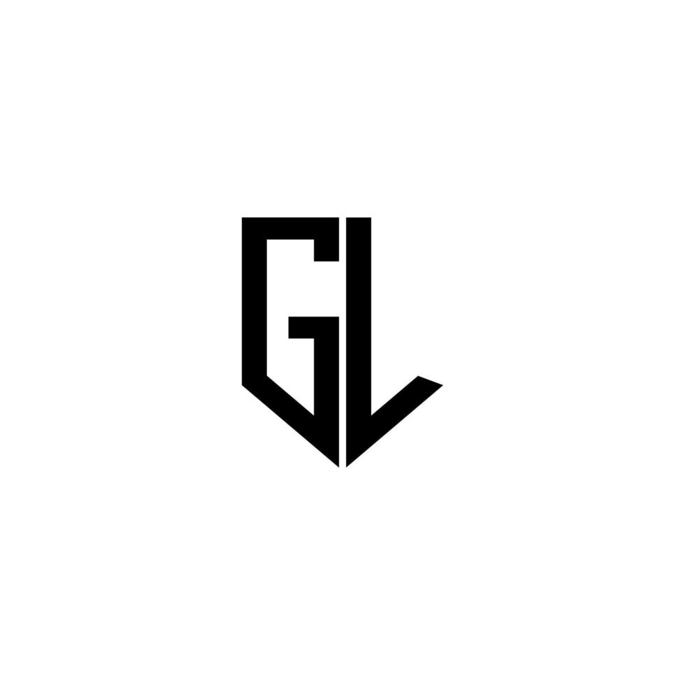 diseño de logotipo de letra gl con fondo blanco en illustrator. logotipo vectorial, diseños de caligrafía para logotipo, afiche, invitación, etc. vector