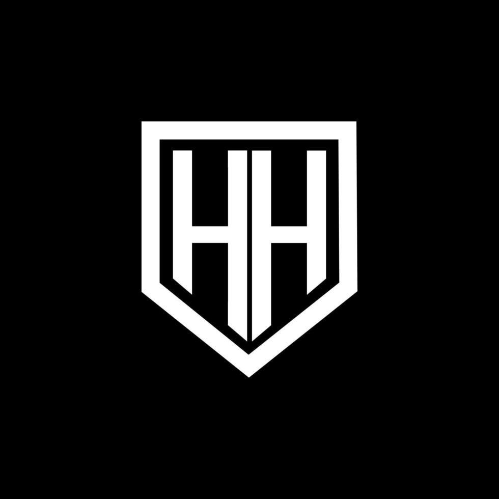 diseño del logotipo de la letra hh con fondo negro en illustrator. logotipo vectorial, diseños de caligrafía para logotipo, afiche, invitación, etc. vector