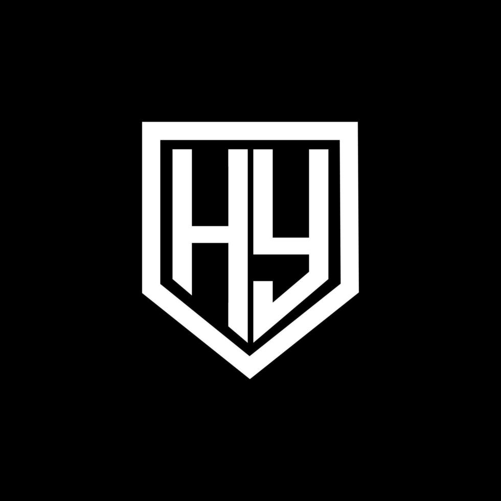 diseño de logotipo de letra hy con fondo negro en illustrator. logotipo vectorial, diseños de caligrafía para logotipo, afiche, invitación, etc. vector