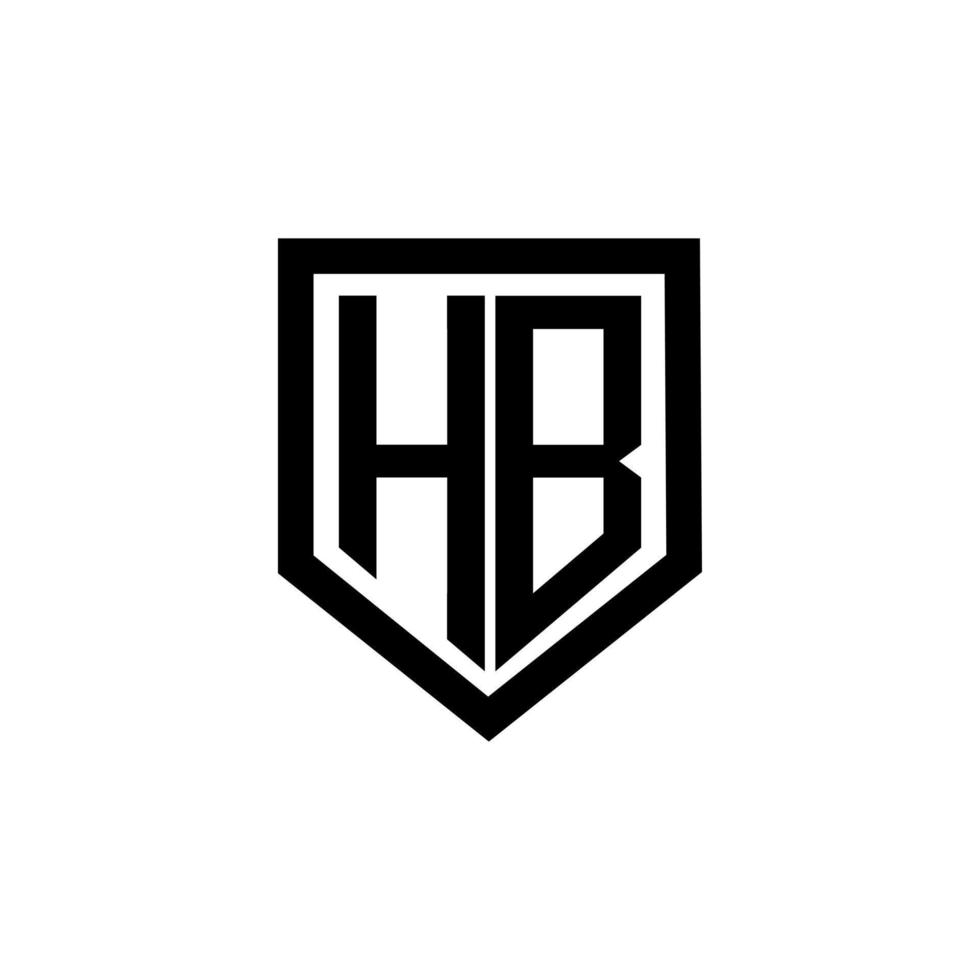 diseño de logotipo de letra hb con fondo blanco en illustrator. logotipo vectorial, diseños de caligrafía para logotipo, afiche, invitación, etc. vector