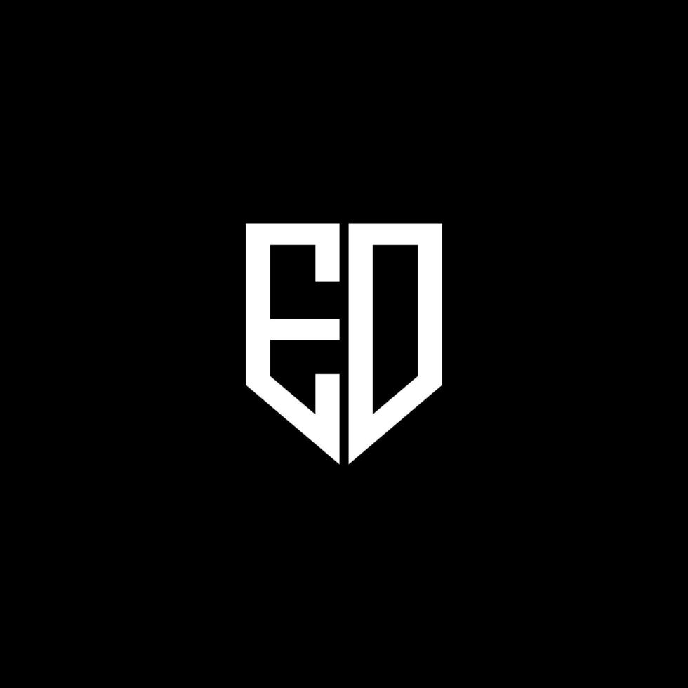 EO letter logo design with black background in illustrator. Vector logo, calligraphy designs for logo, Poster, Invitation, etc.