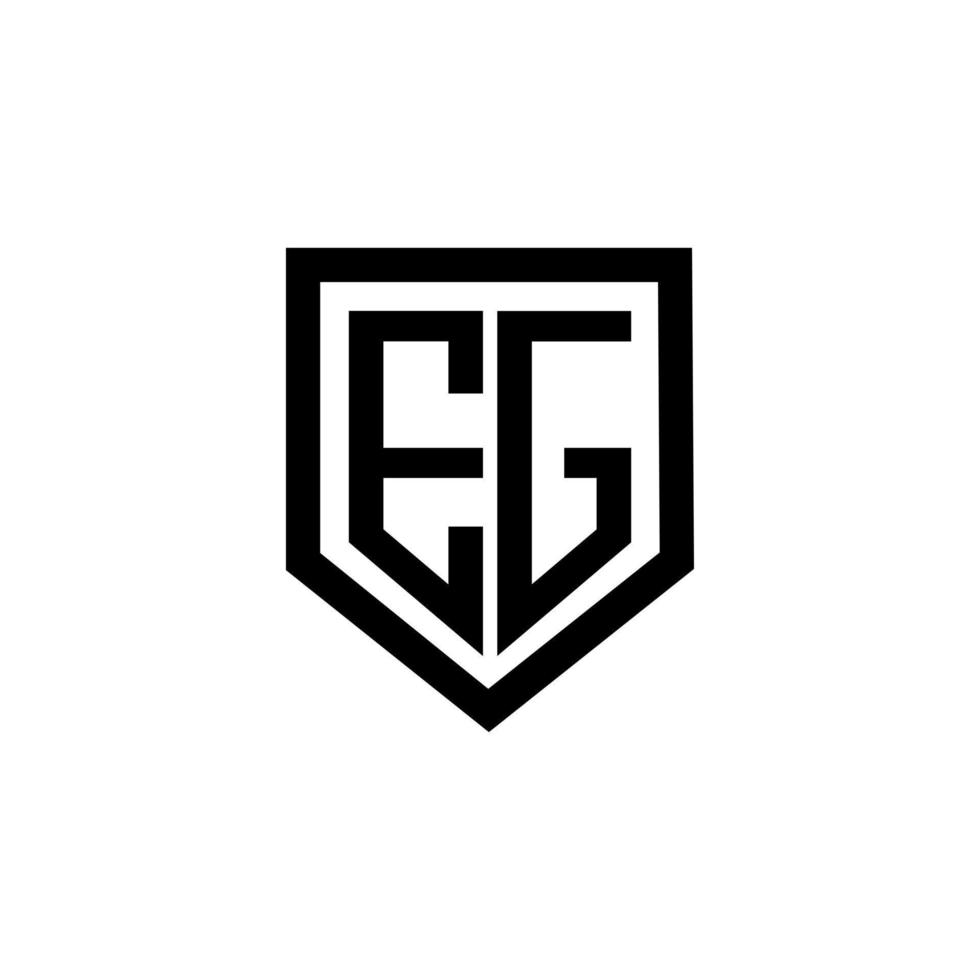 EG letter logo design with white background in illustrator. Vector logo, calligraphy designs for logo, Poster, Invitation, etc