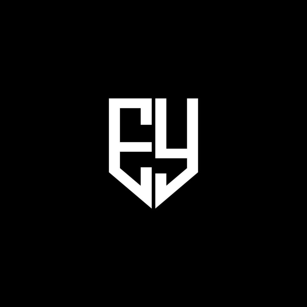 EY letter logo design with black background in illustrator. Vector logo, calligraphy designs for logo, Poster, Invitation, etc.