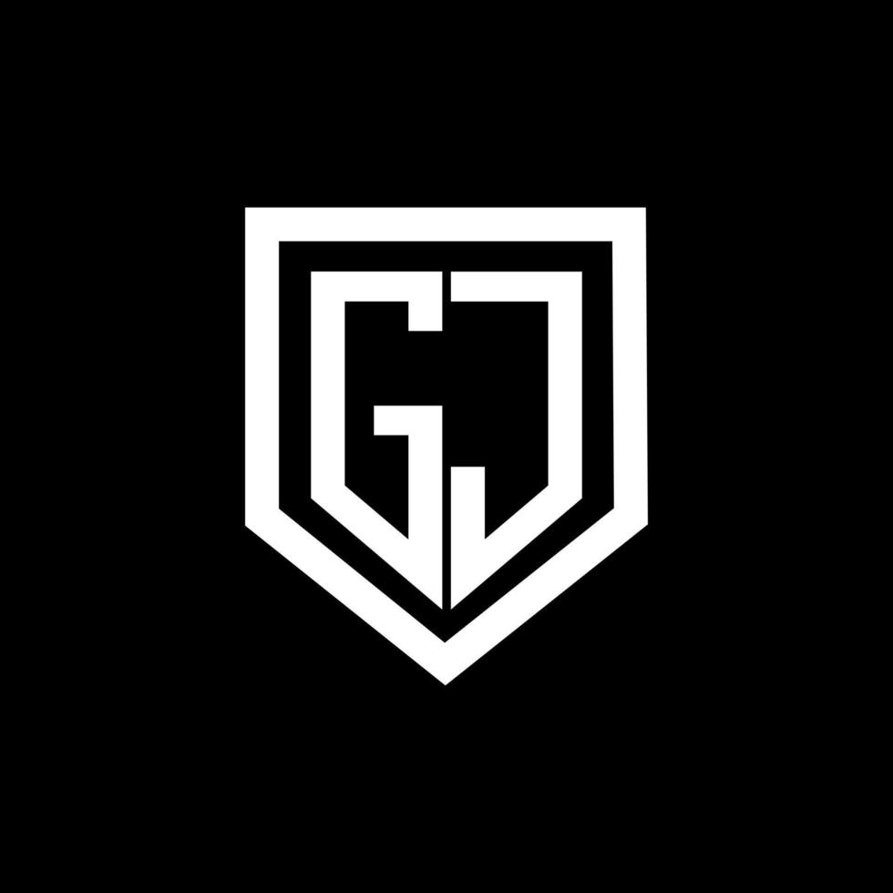 diseño de logotipo de letra gj con fondo negro en illustrator. logotipo vectorial, diseños de caligrafía para logotipo, afiche, invitación, etc. vector