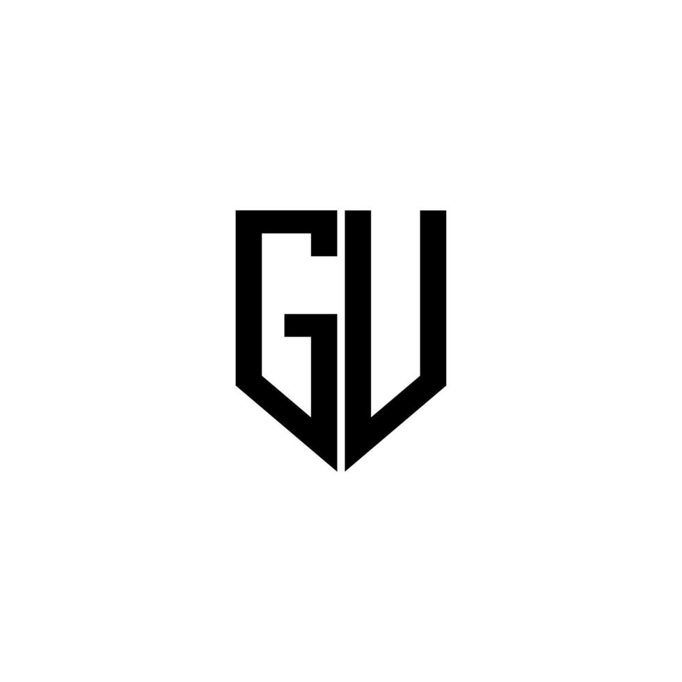 GU letter logo design with white background in illustrator. Vector logo, calligraphy designs for logo, Poster, Invitation, etc.