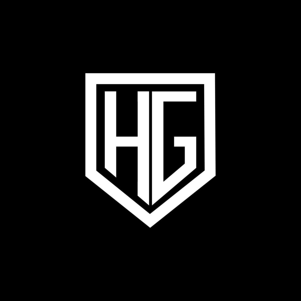 diseño de logotipo de letra hg con fondo negro en illustrator. logotipo vectorial, diseños de caligrafía para logotipo, afiche, invitación, etc. vector