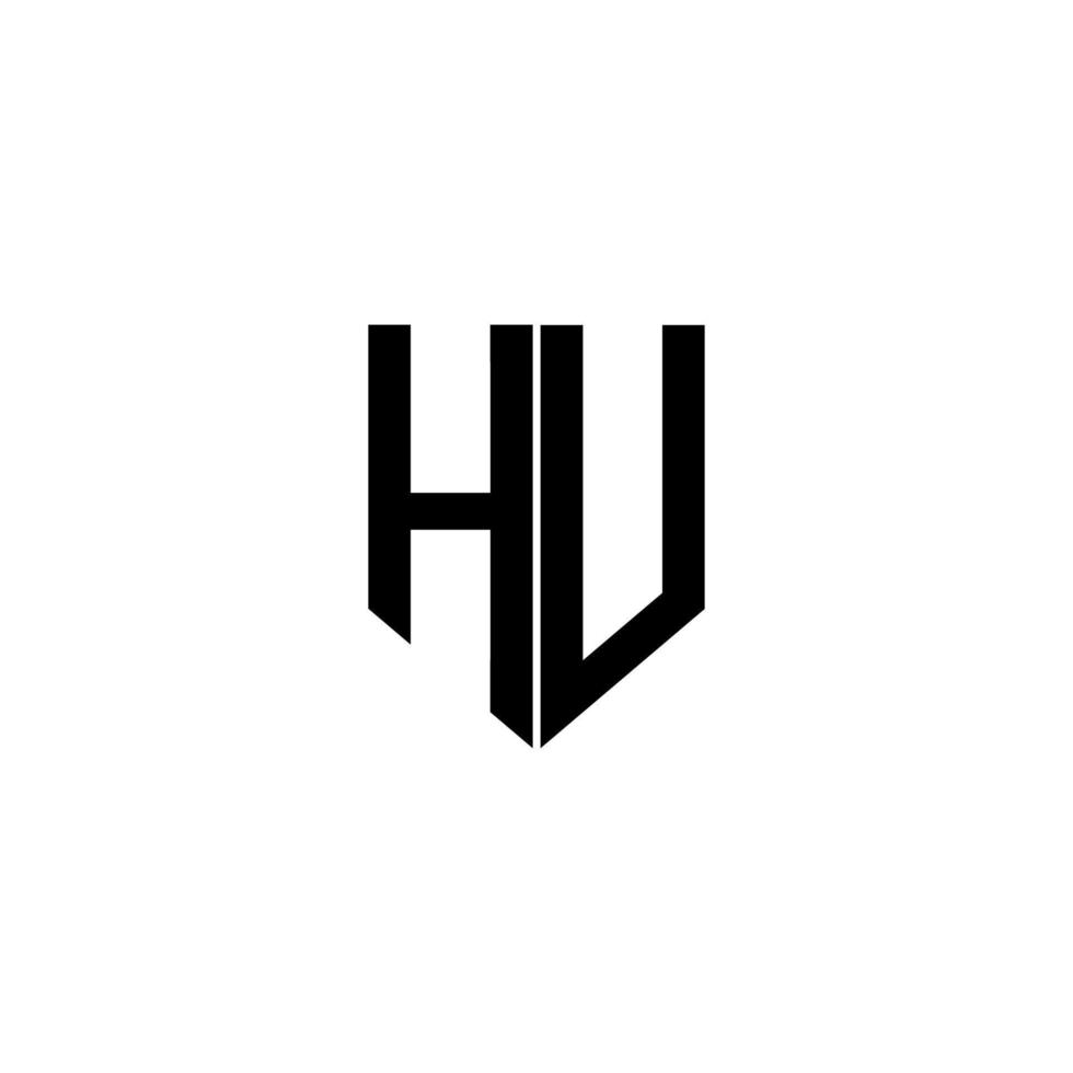 HU letter logo design with white background in illustrator. Vector logo, calligraphy designs for logo, Poster, Invitation, etc.
