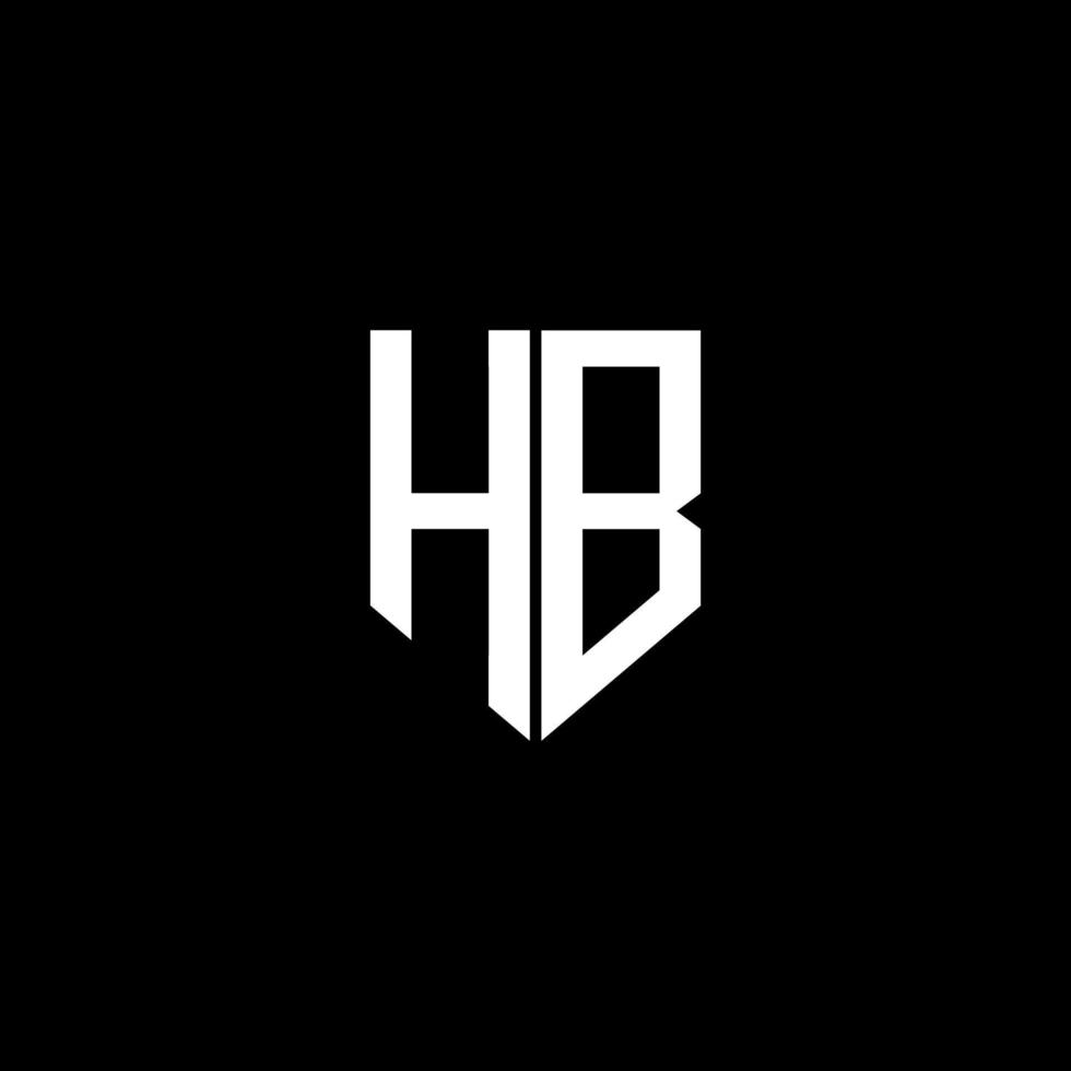 diseño de logotipo de letra hb con fondo negro en illustrator. logotipo vectorial, diseños de caligrafía para logotipo, afiche, invitación, etc. vector