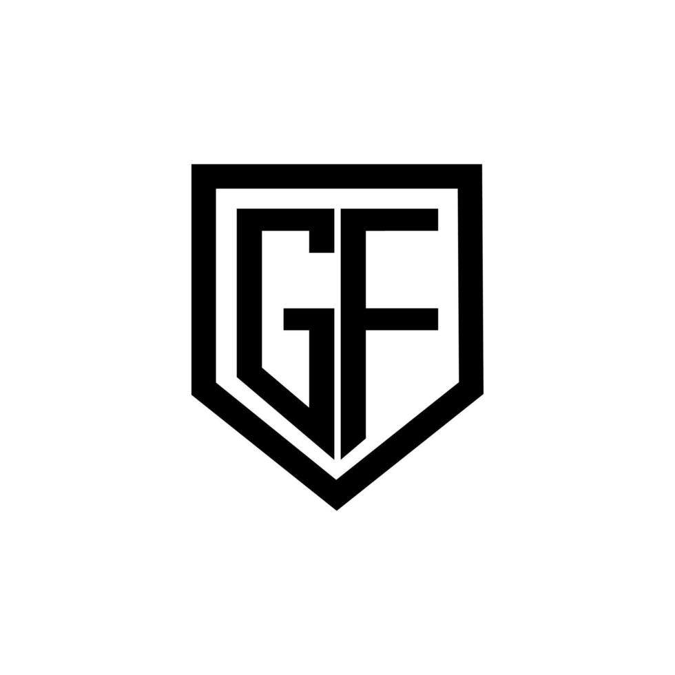 diseño de logotipo de letra gf con fondo blanco en illustrator. logotipo vectorial, diseños de caligrafía para logotipo, afiche, invitación, etc. vector