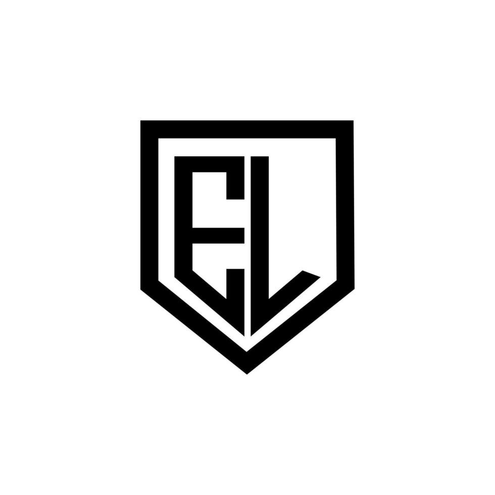 EL letter logo design with white background in illustrator. Vector logo, calligraphy designs for logo, Poster, Invitation, etc.