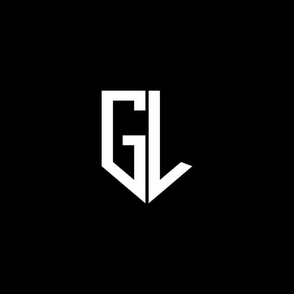 diseño de logotipo de letra gl con fondo negro en illustrator. logotipo vectorial, diseños de caligrafía para logotipo, afiche, invitación, etc. vector