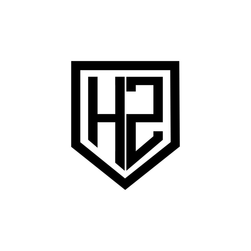 diseño de logotipo de letra hz con fondo blanco en illustrator. logotipo vectorial, diseños de caligrafía para logotipo, afiche, invitación, etc. vector