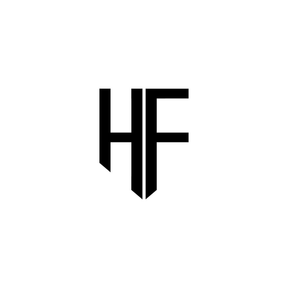 diseño de logotipo de letra hf con fondo blanco en illustrator. logotipo vectorial, diseños de caligrafía para logotipo, afiche, invitación, etc. vector