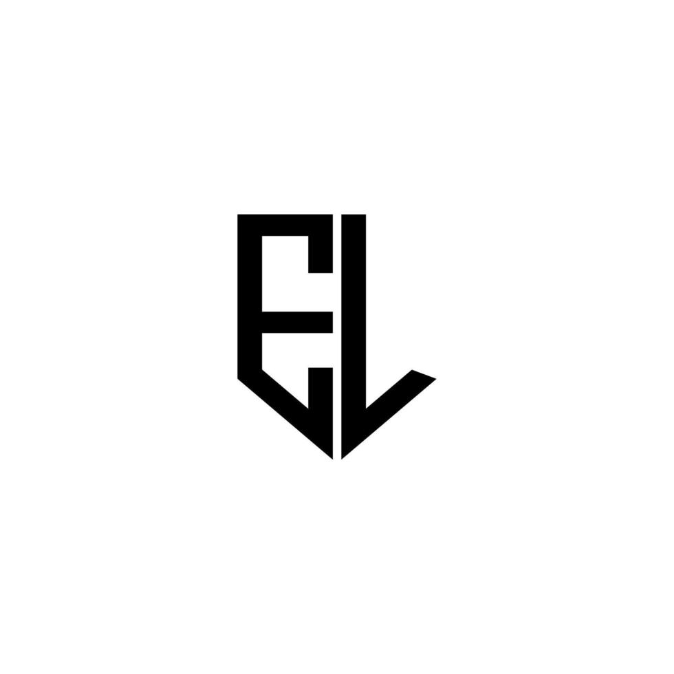 EL letter logo design with white background in illustrator. Vector logo, calligraphy designs for logo, Poster, Invitation, etc.