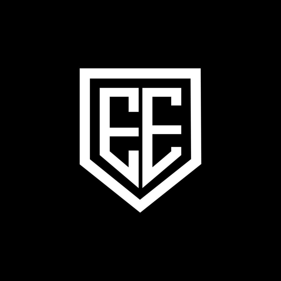 EE letter logo design with black background in illustrator. Vector logo, calligraphy designs for logo, Poster, Invitation, etc.